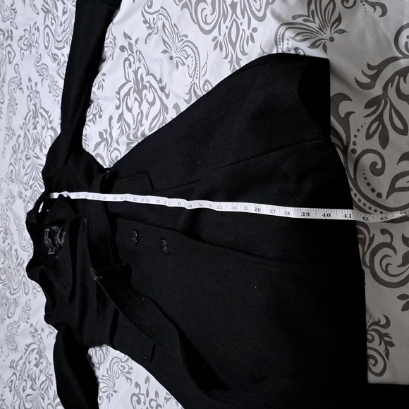 Le Chateau Wool-blend Double Breasted Belted Trench Coat - Picture 7 of 16